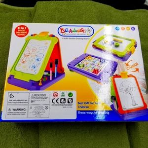 Kids New Art Drawing Activity Center with Chess Game & Magnetic Drawing Ages 3+